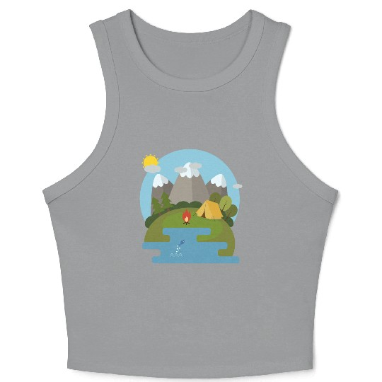 camping nature Crop Tank Top