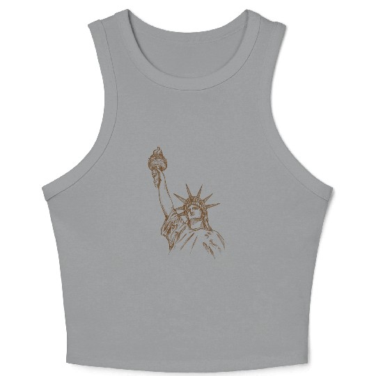 statue of liberty Crop Tank Top