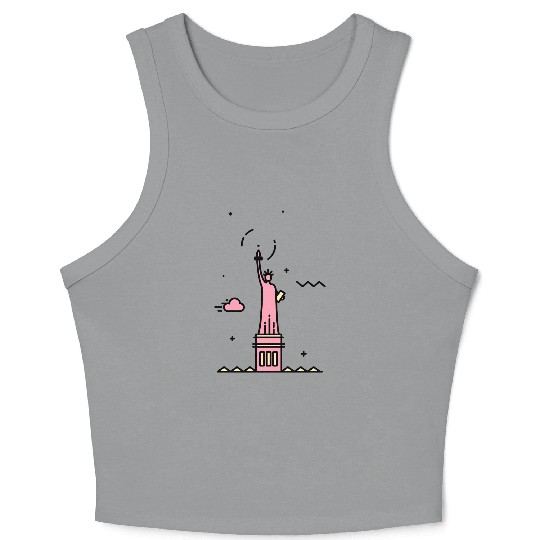 Statue of liberty Crop Tank Top