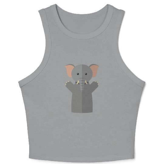 Hand puppet elephant Crop Tank Top