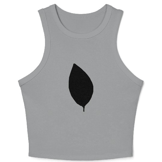 apple tree leaf silhouette Crop Tank Top
