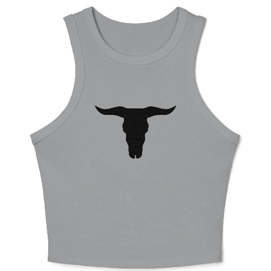 buffalo skull Crop Tank Top