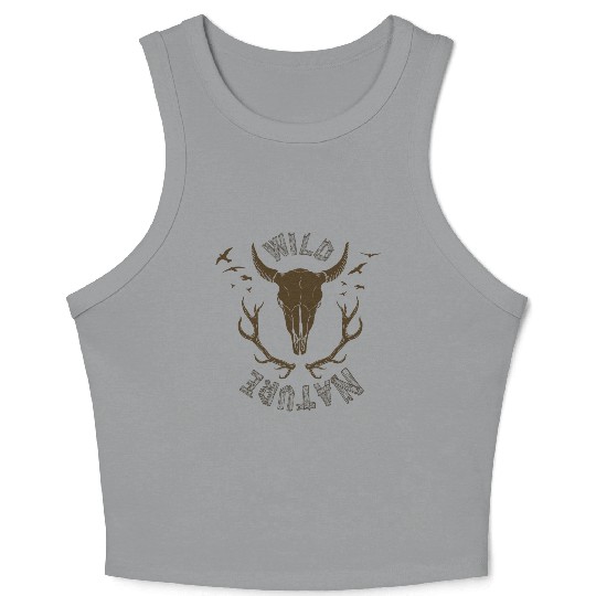 buffalo skull Crop Tank Top