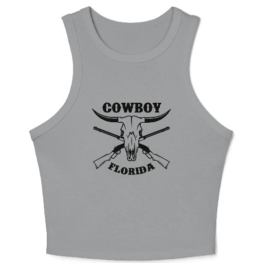buffalo skull Crop Tank Top