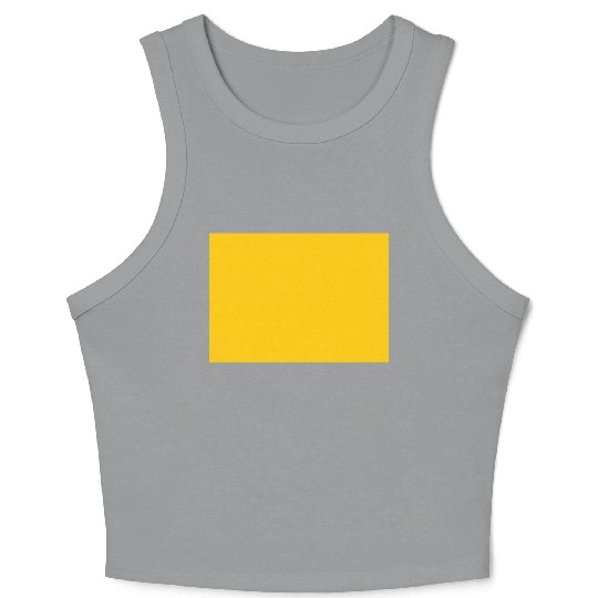 "Yellow Square" design Crop Tank Top