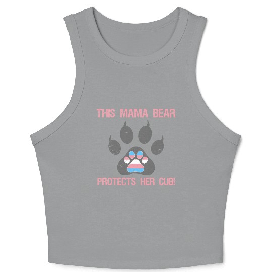 Transgender Pride For Mom Crop Tank Top