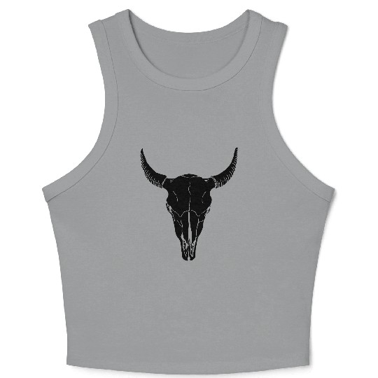 buffalo skull Crop Tank Top