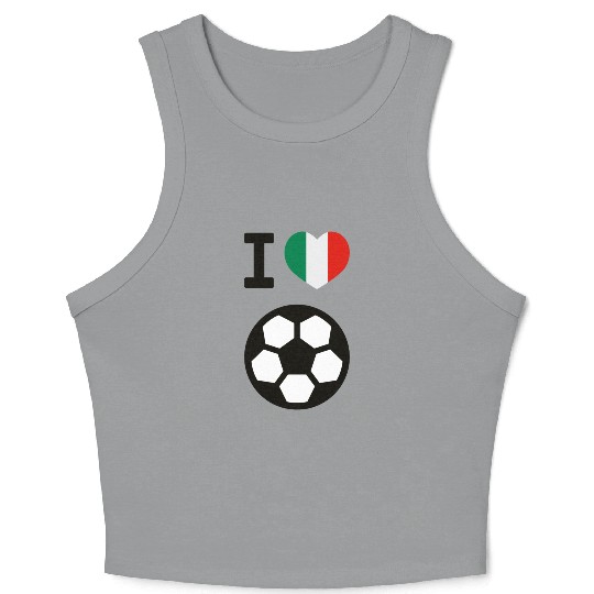 I love Italian football Crop Tank Top