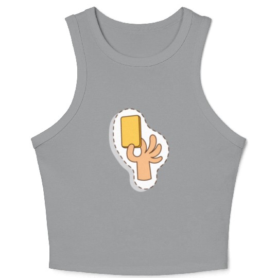 Football referee yellow card Crop Tank Top