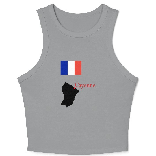 018 countries flags France FrenchGuiana ve Crop Tank Top