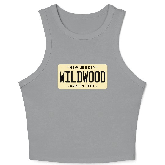 Wildwood New Jersey License Plate Crop Tank Top