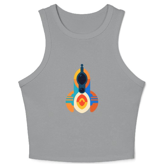 space ship Crop Tank Top