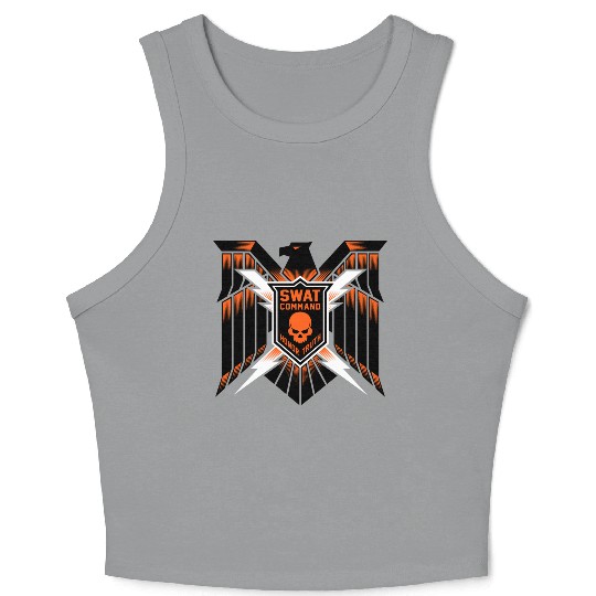 hawk crest mma Crop Tank Top