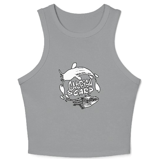 Catfish & Carp B&W Logo Crop Tank Top