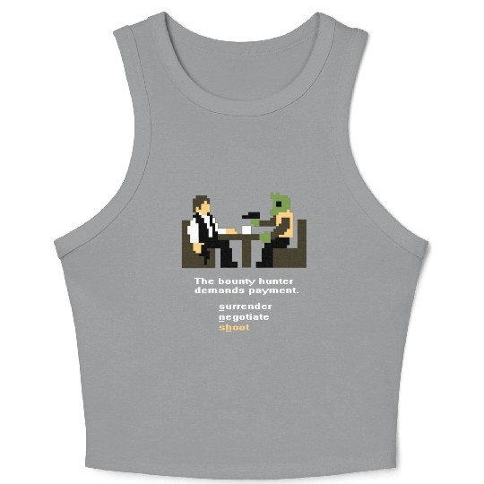 Han and Greedo 8-Bit Crop Tank Top