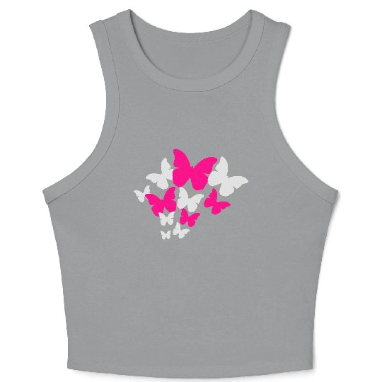 Butterflies Swarm Crop Tank Top