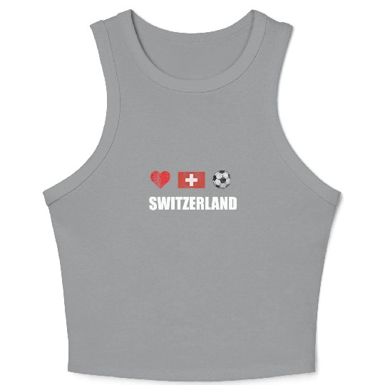 Switzerland Football Crop Tank Top - Switzerland Soccer