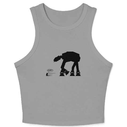 R2D2 vs AT-AT Crop Tank Top