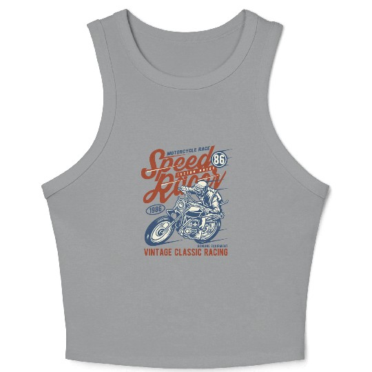 Speed Racer Vintage Classic Racing Crop Tank Top