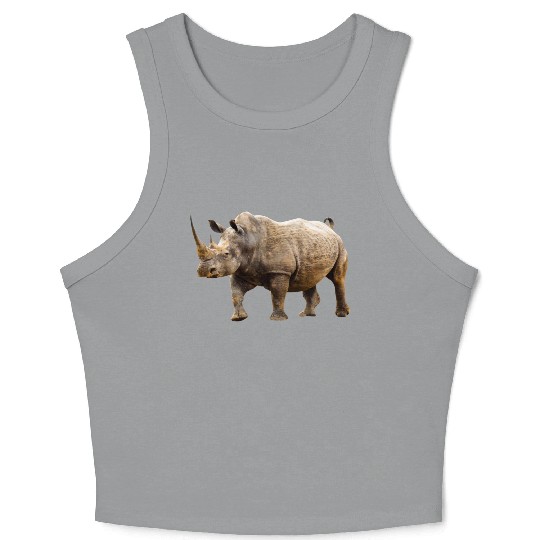 rhinoceros hippo nashorn1 Crop Tank Top