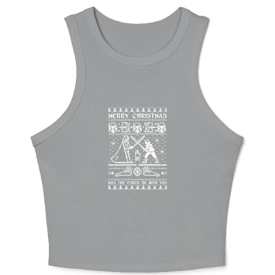 Star Wars Chirstmas - Ugly Christmas Sweater Crop Tank Top