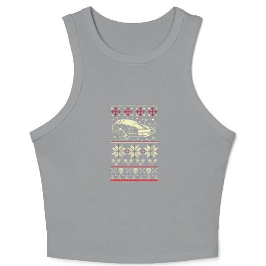 Camaro - Ugly Christmas Sweater for Camaro lover Crop Tank Top