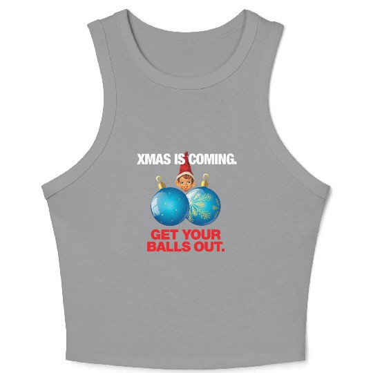 Christmas Balls Crop Tank Top