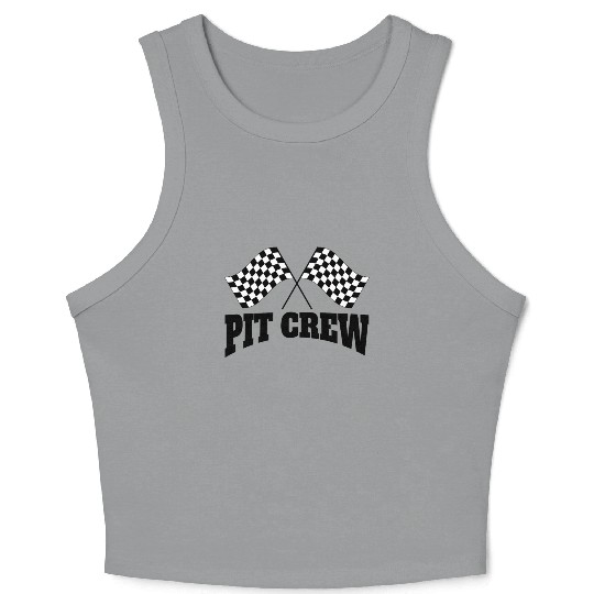 Pit Crew Racing Team Sports Racers Track Pit Stops Crop Tank Top