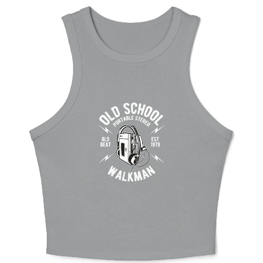Old School Walkman Crop Tank Top