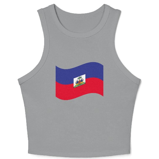 flag haiti Crop Tank Top