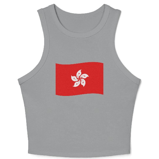 flag hong kong Crop Tank Top