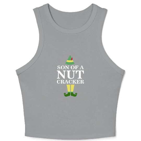 Funny Son of A Nutcracker Christmas Movie Quote Crop Tank Top