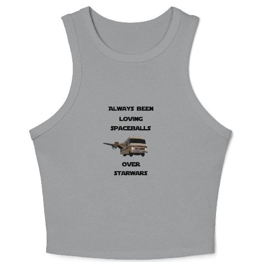 spaceballs over starwars Crop Tank Top