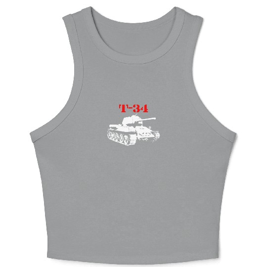 T 34 Soviet Russin World War II Tank Crop Tank Top