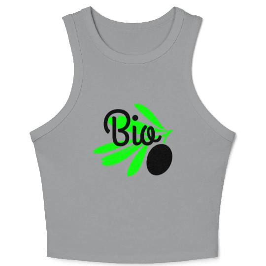 Bio olive branch Crop Tank Top