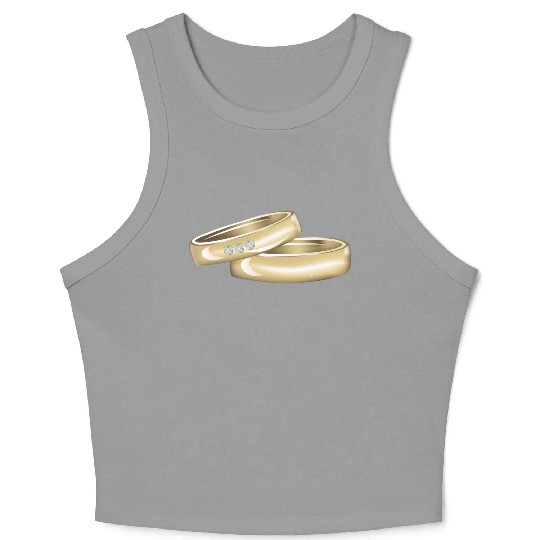 Wedding rings 03 Crop Tank Top