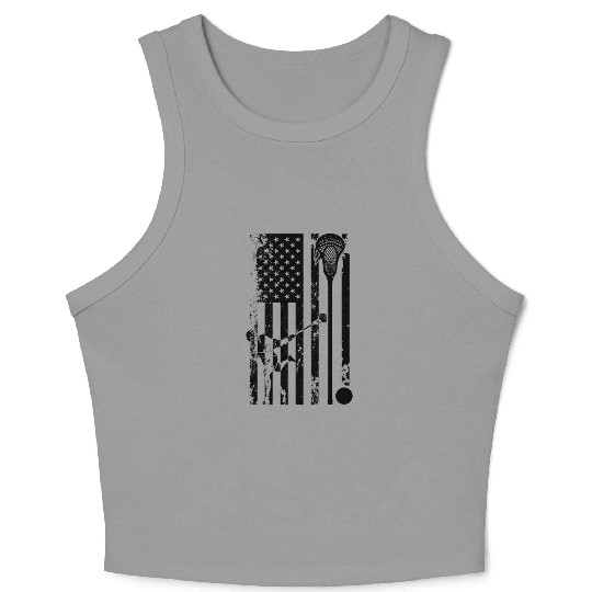Player Lacrosse Flag Crop Tank Top
