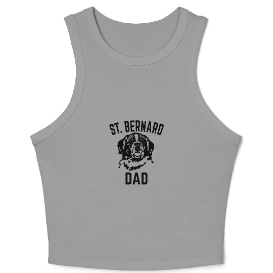 Saint Bernard Dad Crop Tank Top
