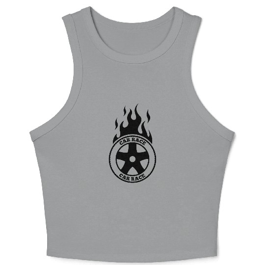 Car race logo Crop Tank Top