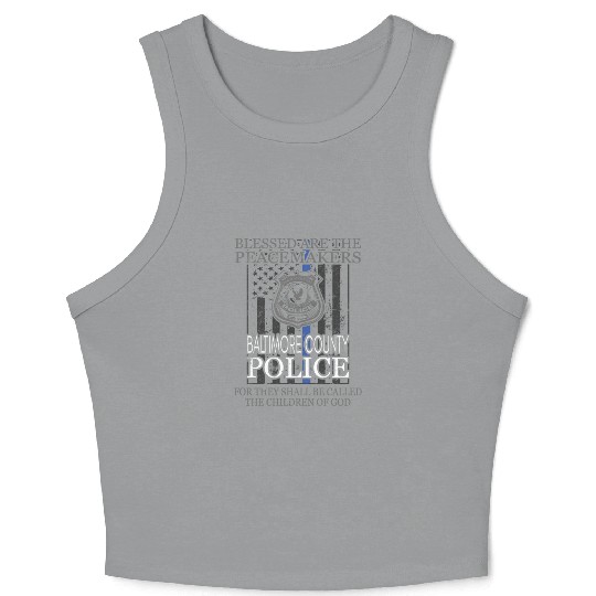Baltimore County Police Crop Tank Top Saint Michael Police Officer Prayer