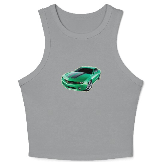 GREEN CHEVY CAMARO Crop Tank Top