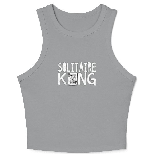 Solitaire King Card Games Fun Crop Tank Top
