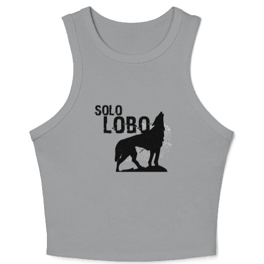 Solo Lobo - Lone wolf spanish Crop Tank Top