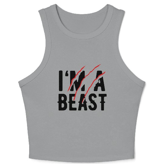 I'm a beast Crop Tank Top