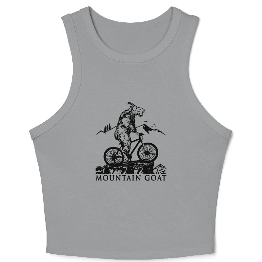 Mountain Bike Crop Tank Top Mountain Goat Crop Tank Top Cool