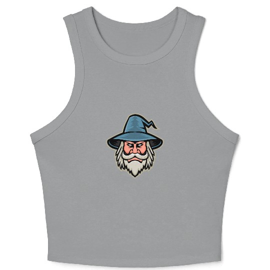 Wizard Head Mascot Crop Tank Top