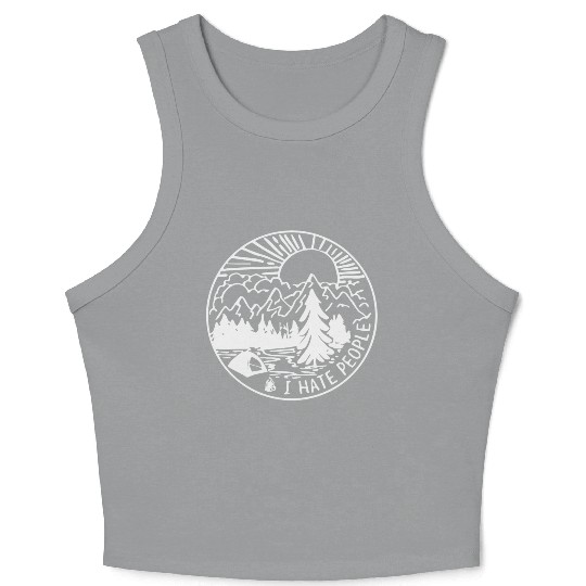 I hate people Crop Tank Top