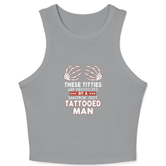 there titties are protected by a smoking hot tatto Crop Tank Top
