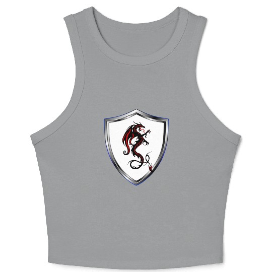 dragon Crop Tank Top with dragon design