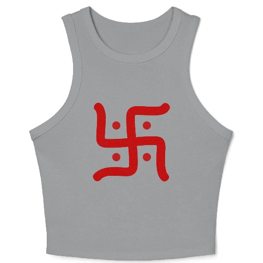Hindu Swastika Crop Tank Top
